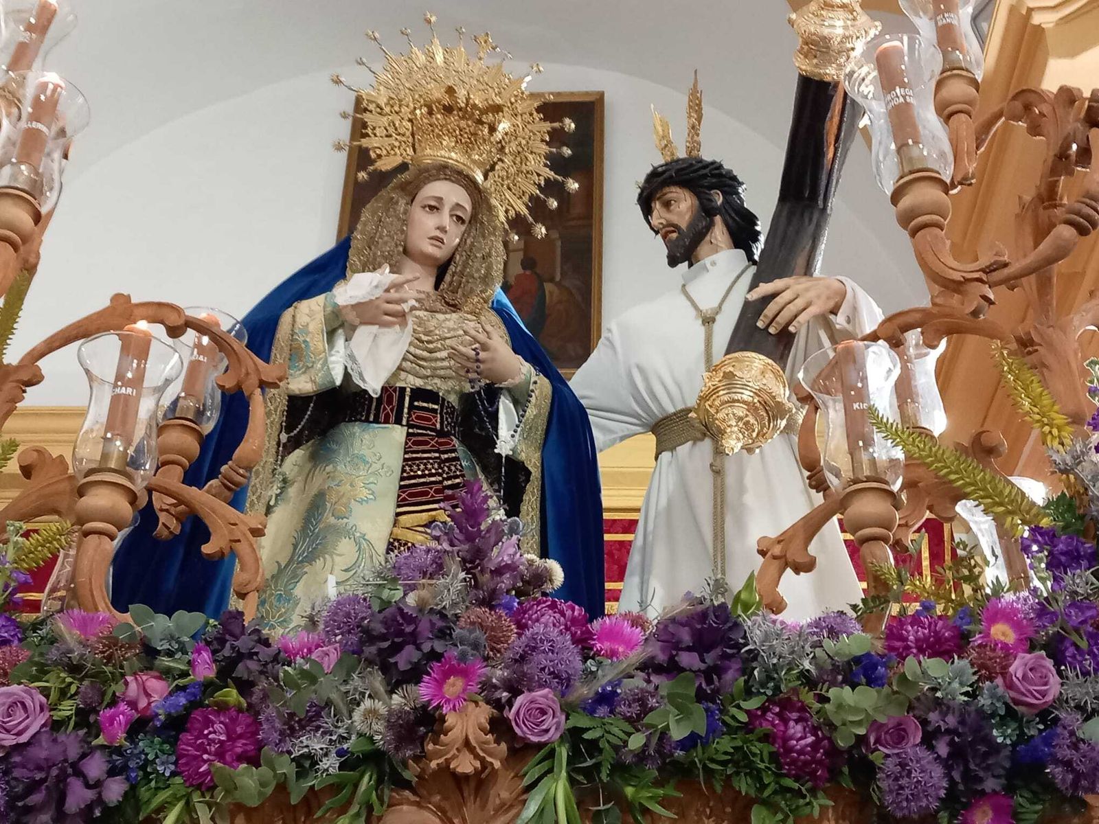Todas las imágenes de la Virgen de Afligidos restaurada y del martes santo en Chiclana