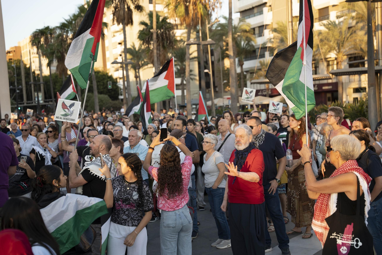 Manifestación convocada por la Plataforma Almería por Palestina