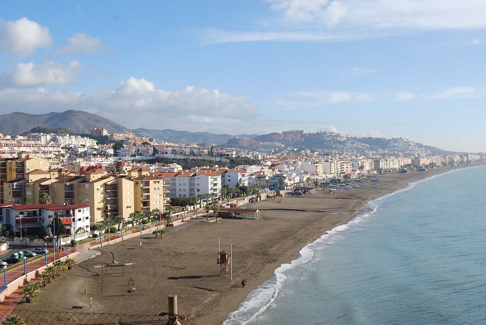 Franja costera de Rincón de la Victoria.