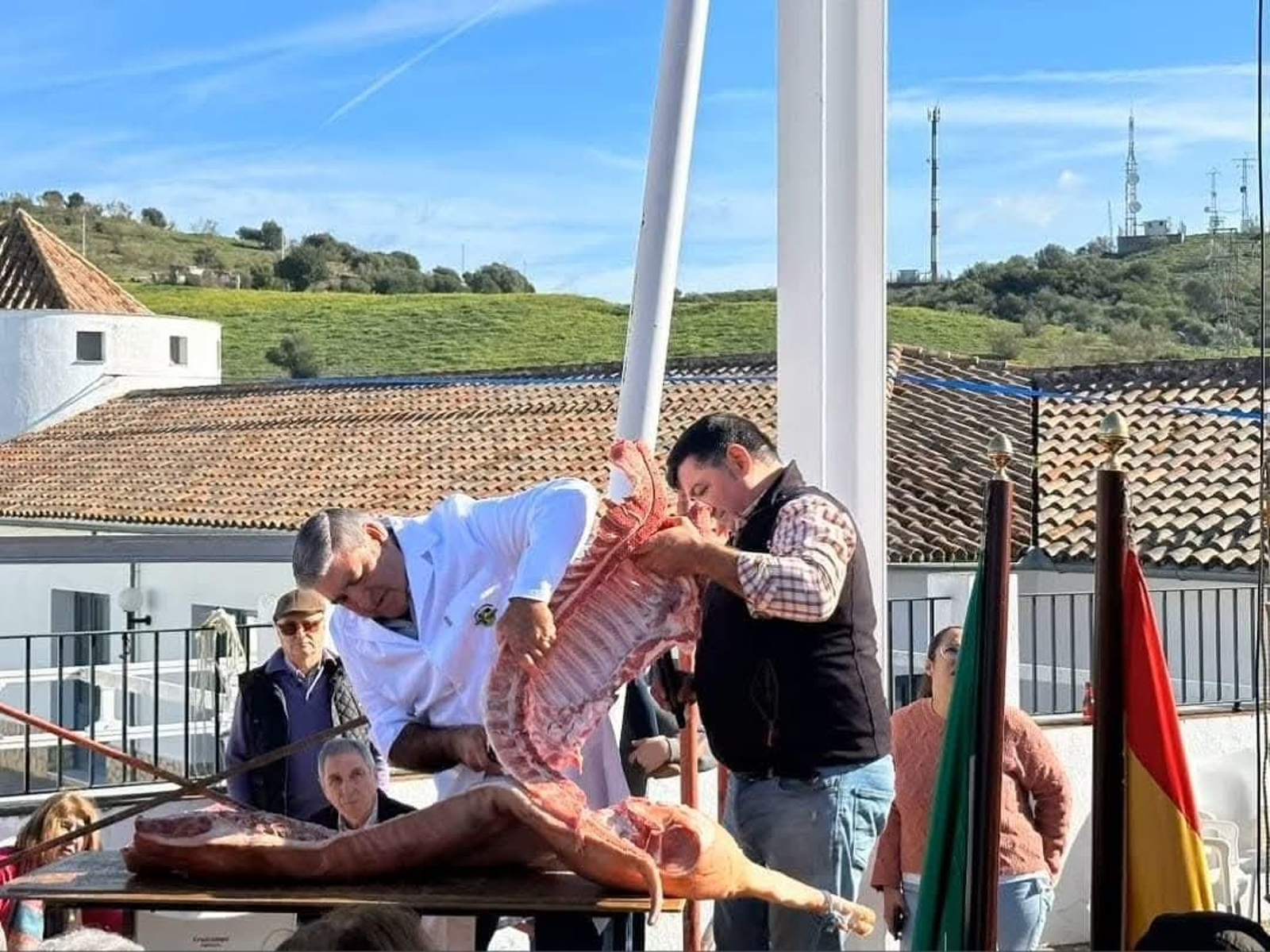 Imagen de la feria pasada de la matanza del cerdo en Algar.