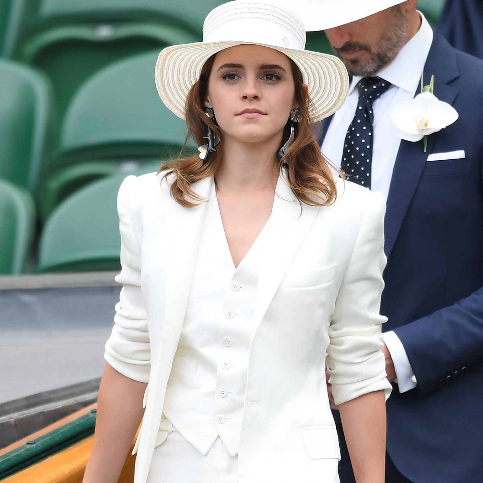 Emma Watson en Wimbledon acompañada por su profesor de yoga.