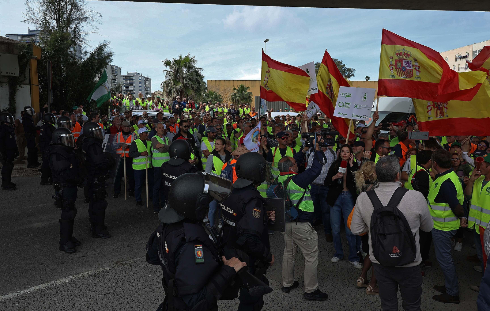 Imágenes de las protestas de los agricultores en Algeciras