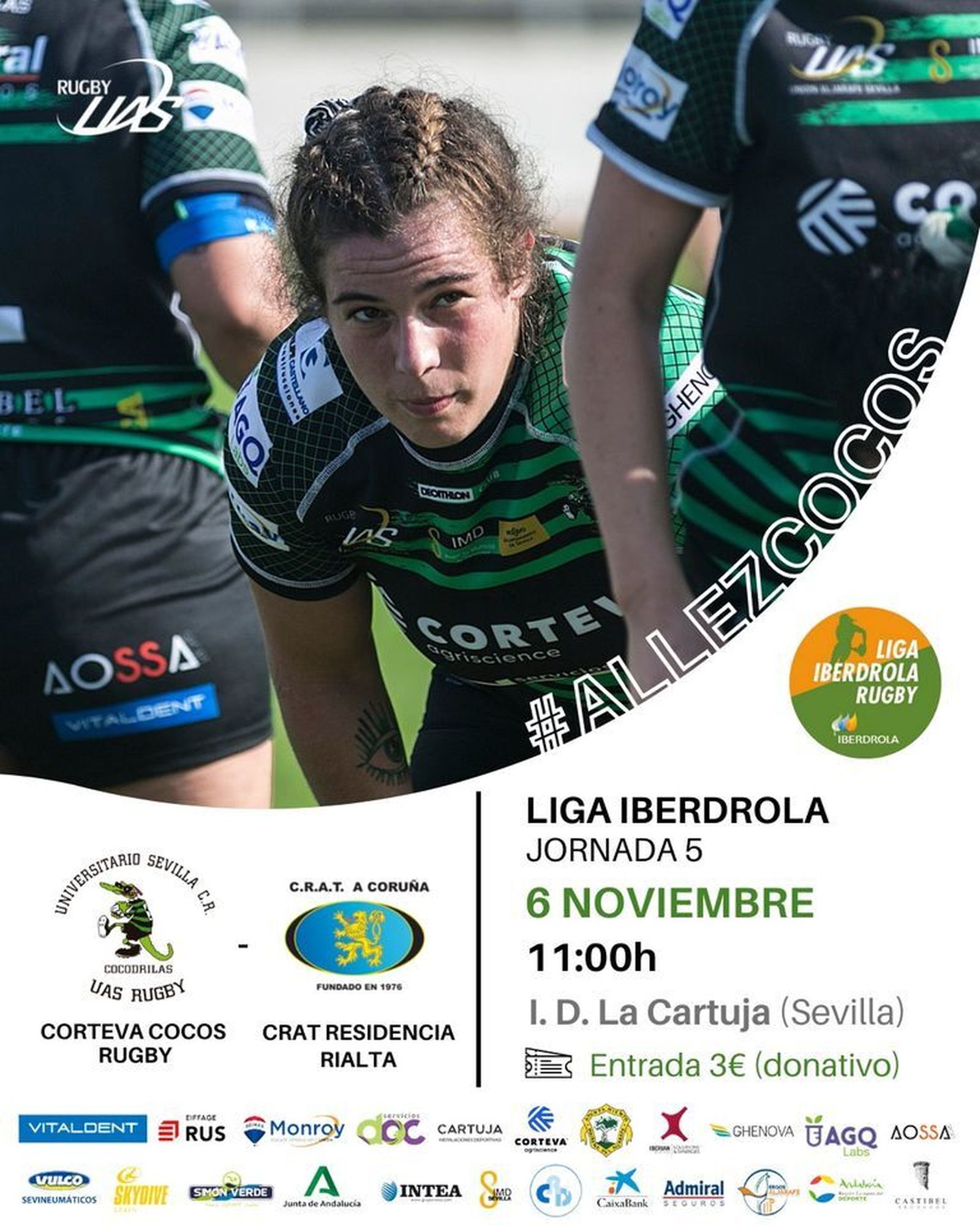 Importante partido de las cocodrilos en La Cartuja.