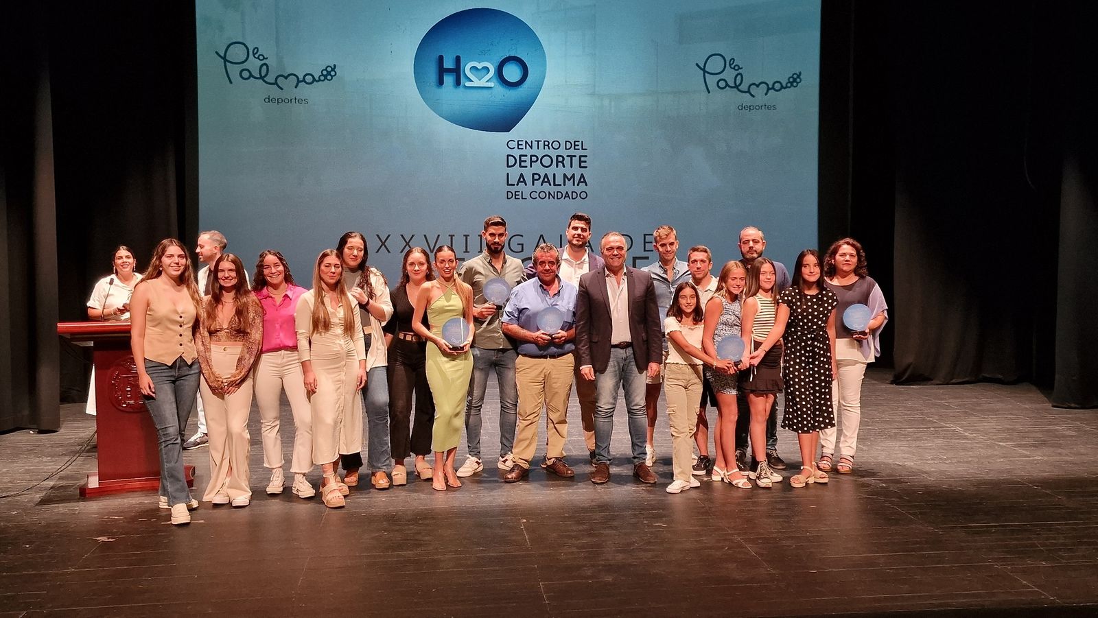 Todos los galardonados en la Gala del Deporte de La Palma del Condado.