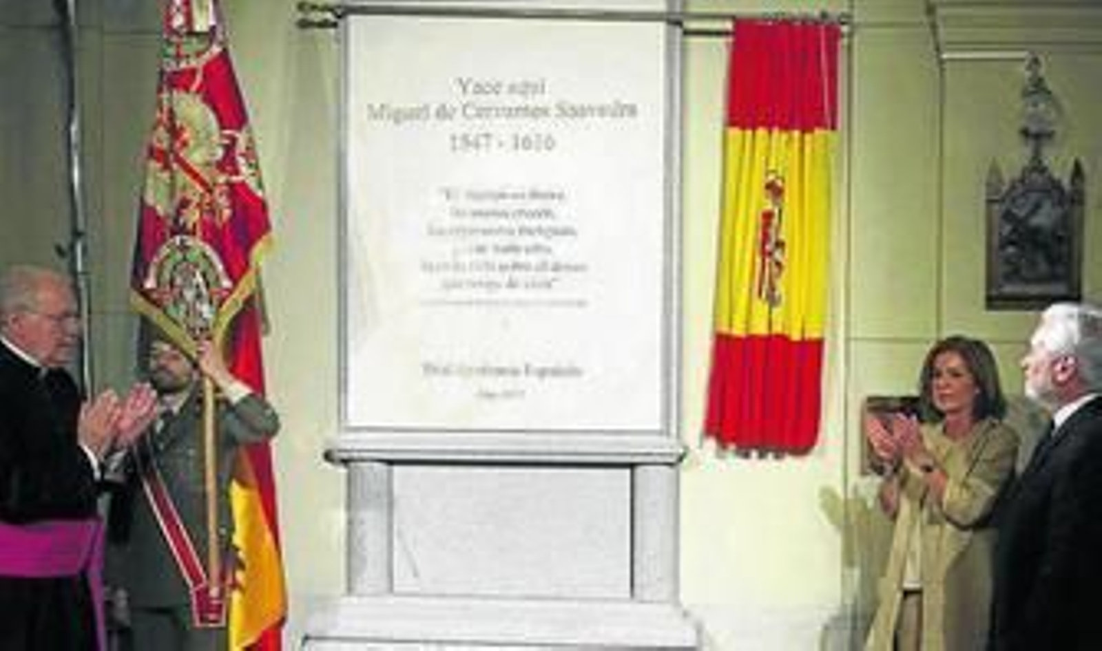 El sepulcro, en el acto celebrado ayer.