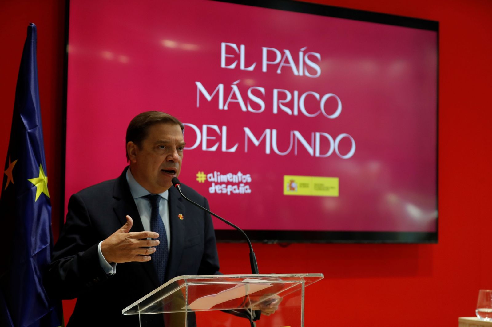 El ministro Planas, durante la reciente presentación de la campaña 'El país más rico del mundo'.