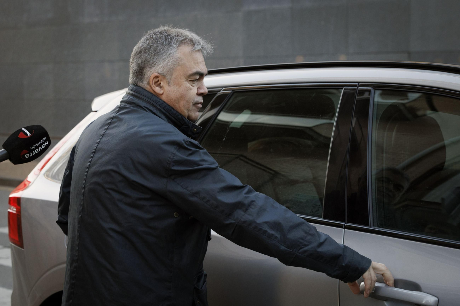 Santos Cerdán, el pasado lunes tras comparecer en el Juzgado de Tafalla.