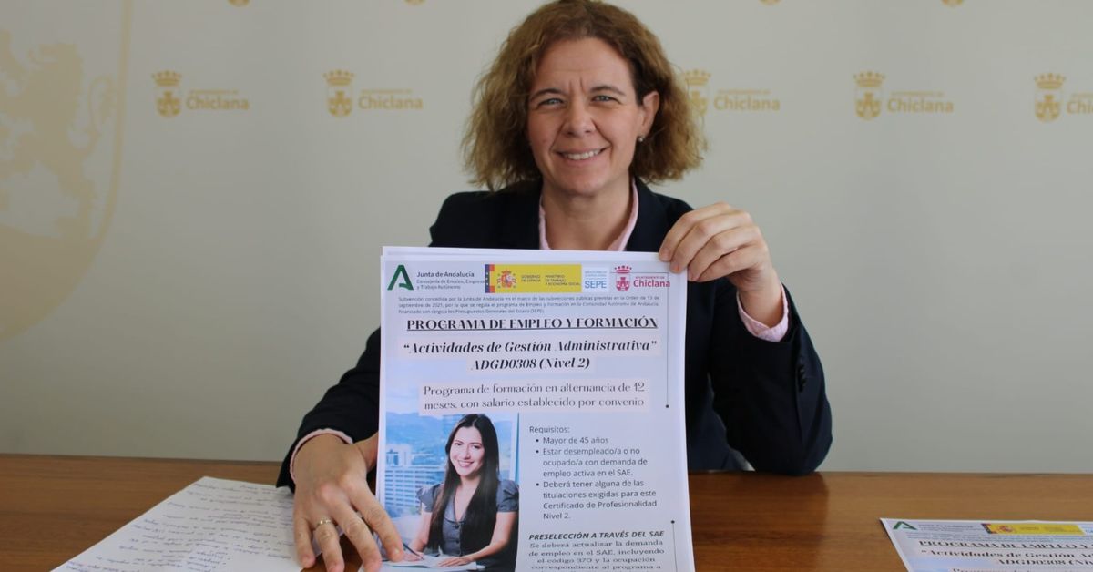 El Ayuntamiento de Chiclana pone en marcha el Programa de Empleo y Formación sobre Actividades de Gestión Administrativa