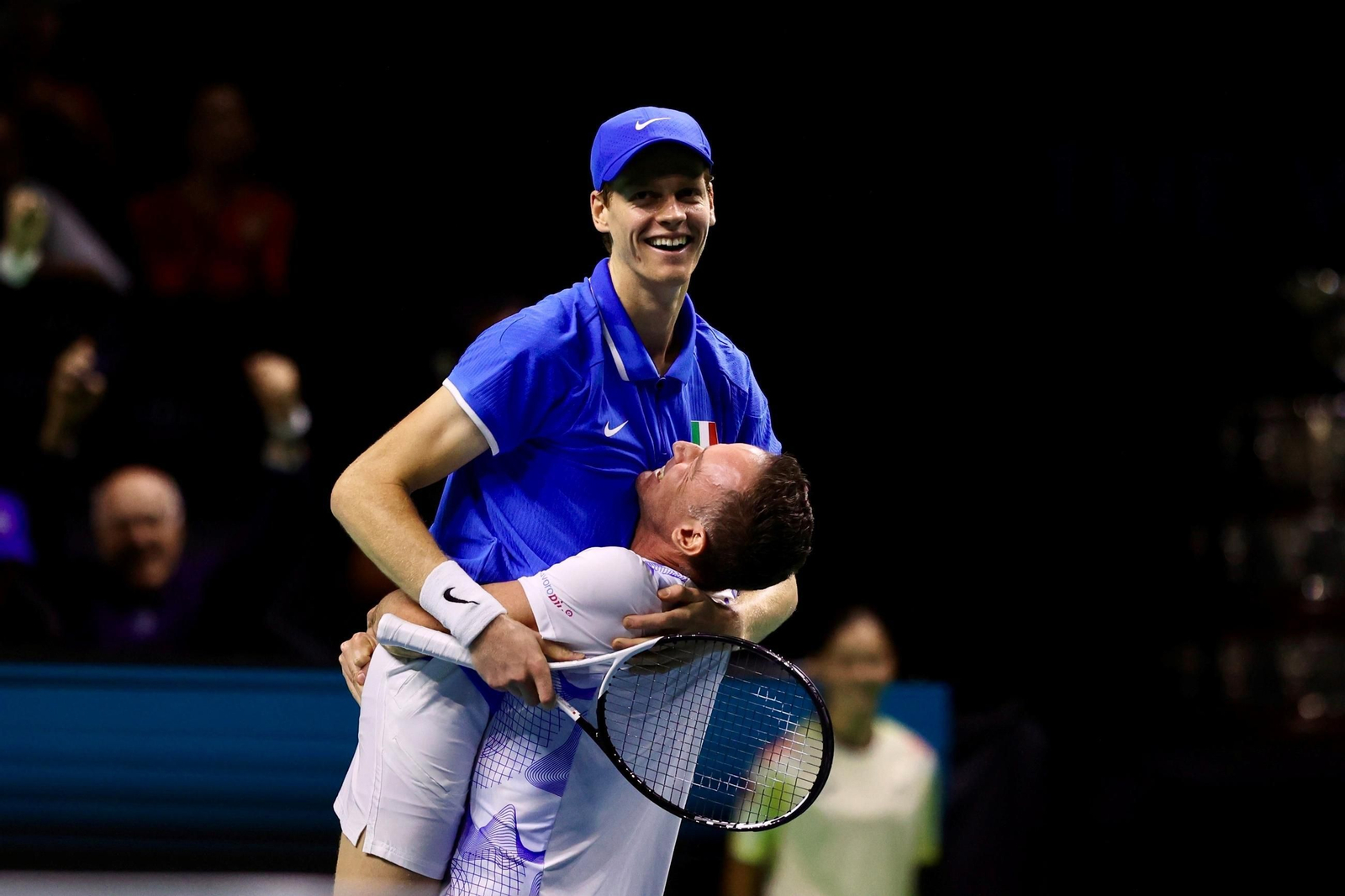 La celebración de Italia de la Copa Davis en Málaga, en fotos