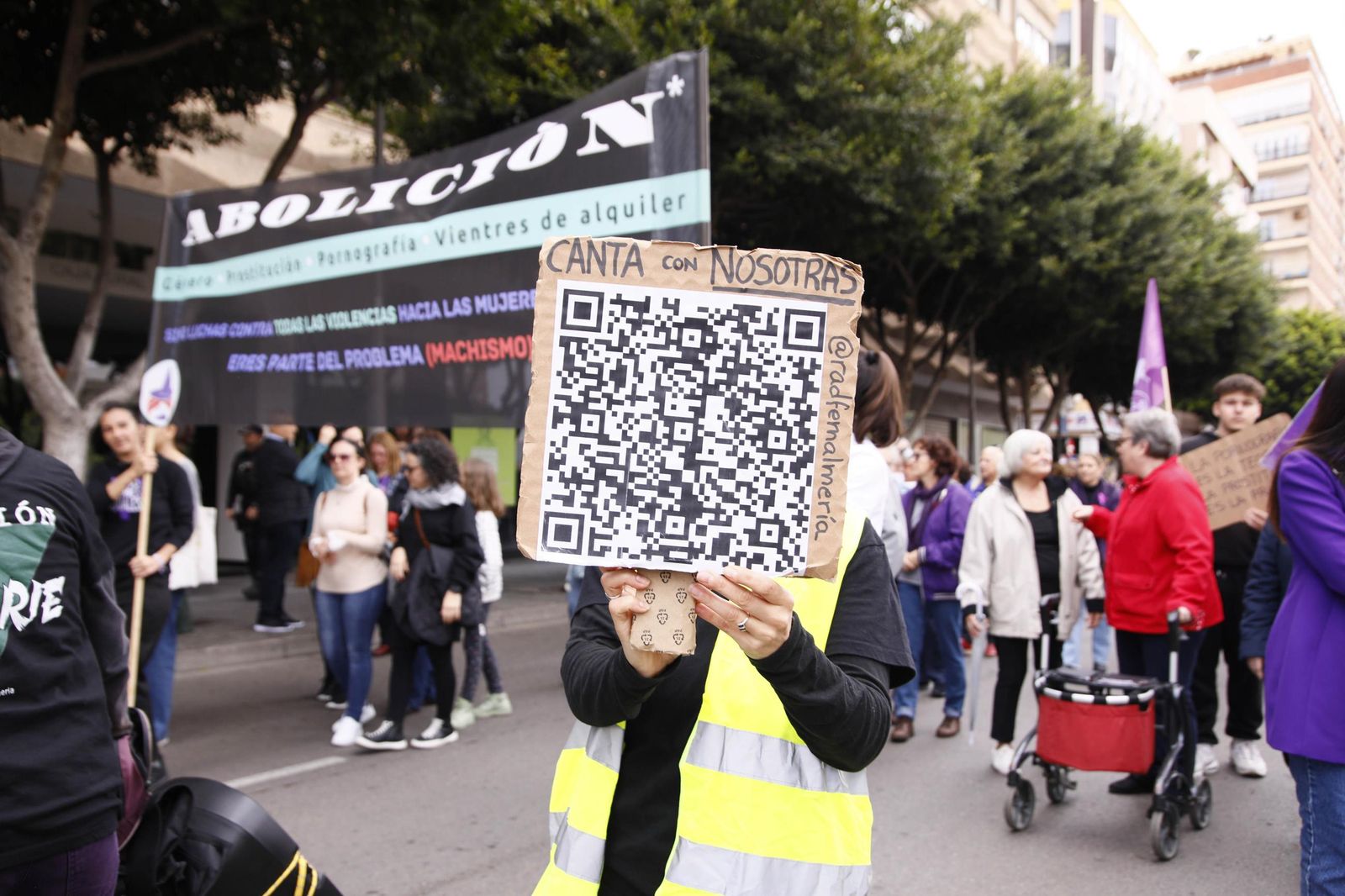 Las imágenes de la manifestación realizada por la Plataforma de Acción Feminista en Almería