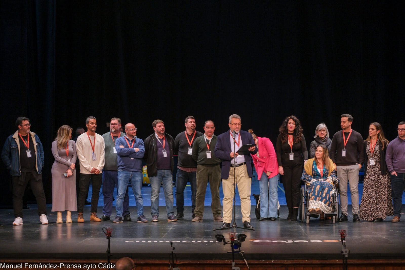 El jurado dando el fallo de cuartos de final.