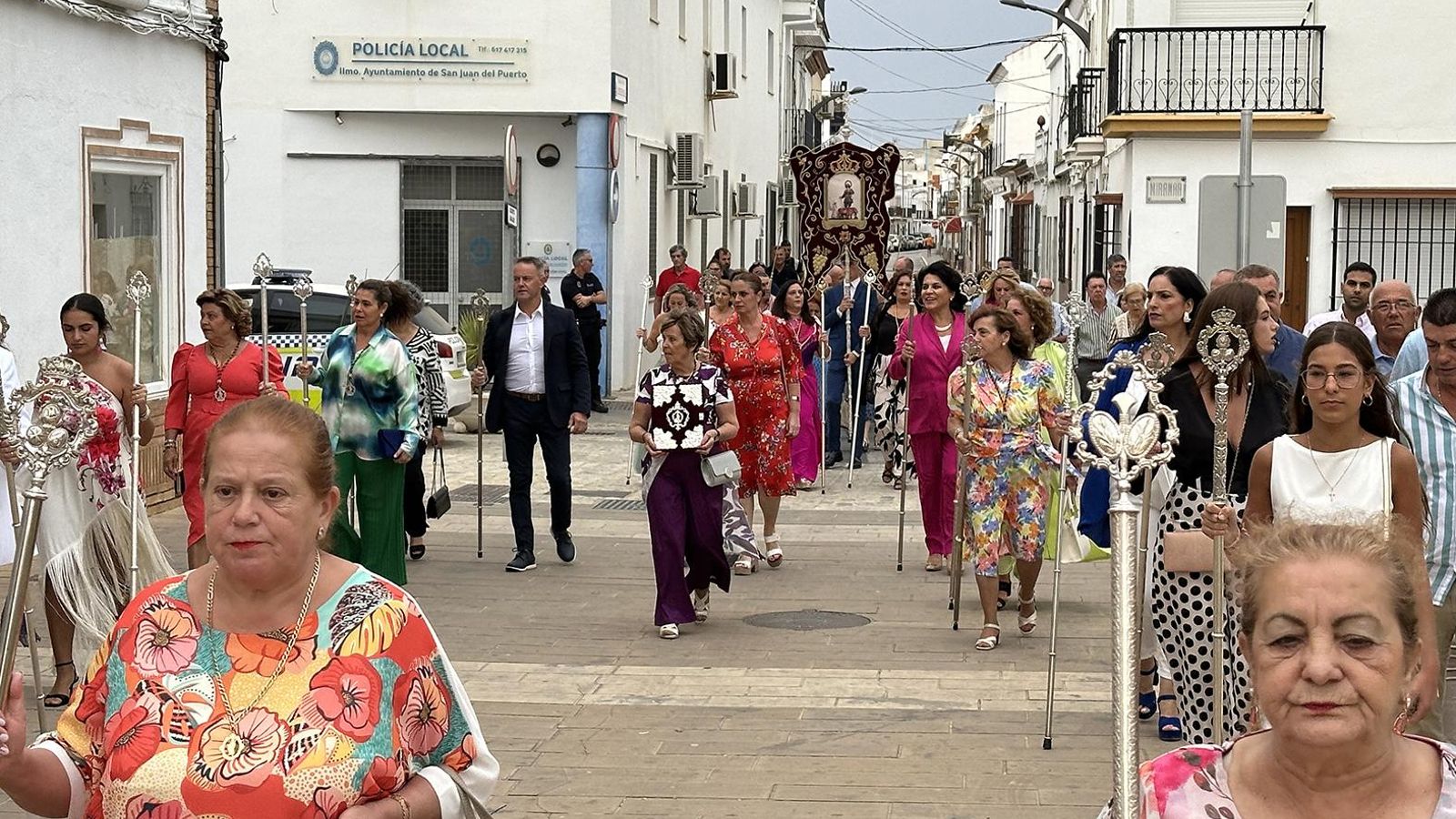 Traslado del estandarte de San Isidro el sábado pasado.