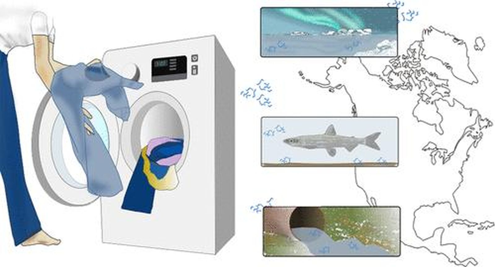 Las microfibras de ropa vaquera se encuentran hasta en los sedimentos del Ártico