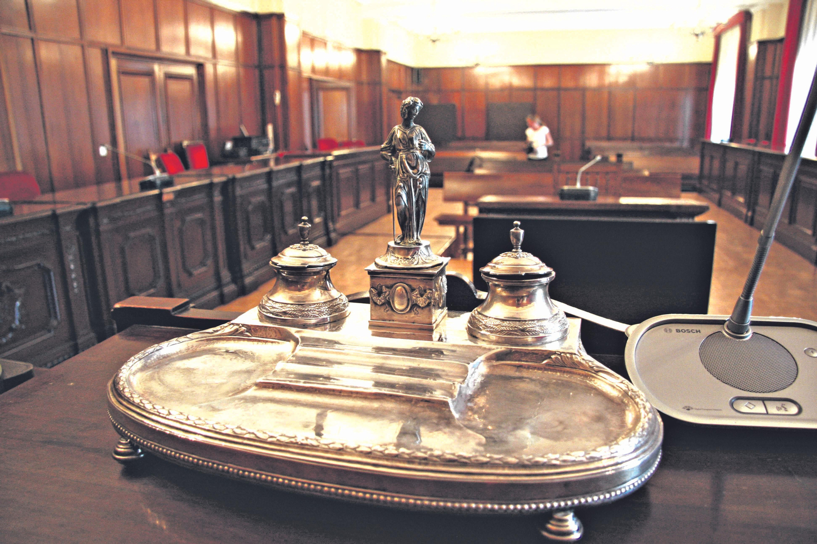 Una sala de la Audiencia de Sevilla donde se celebran los juicios.