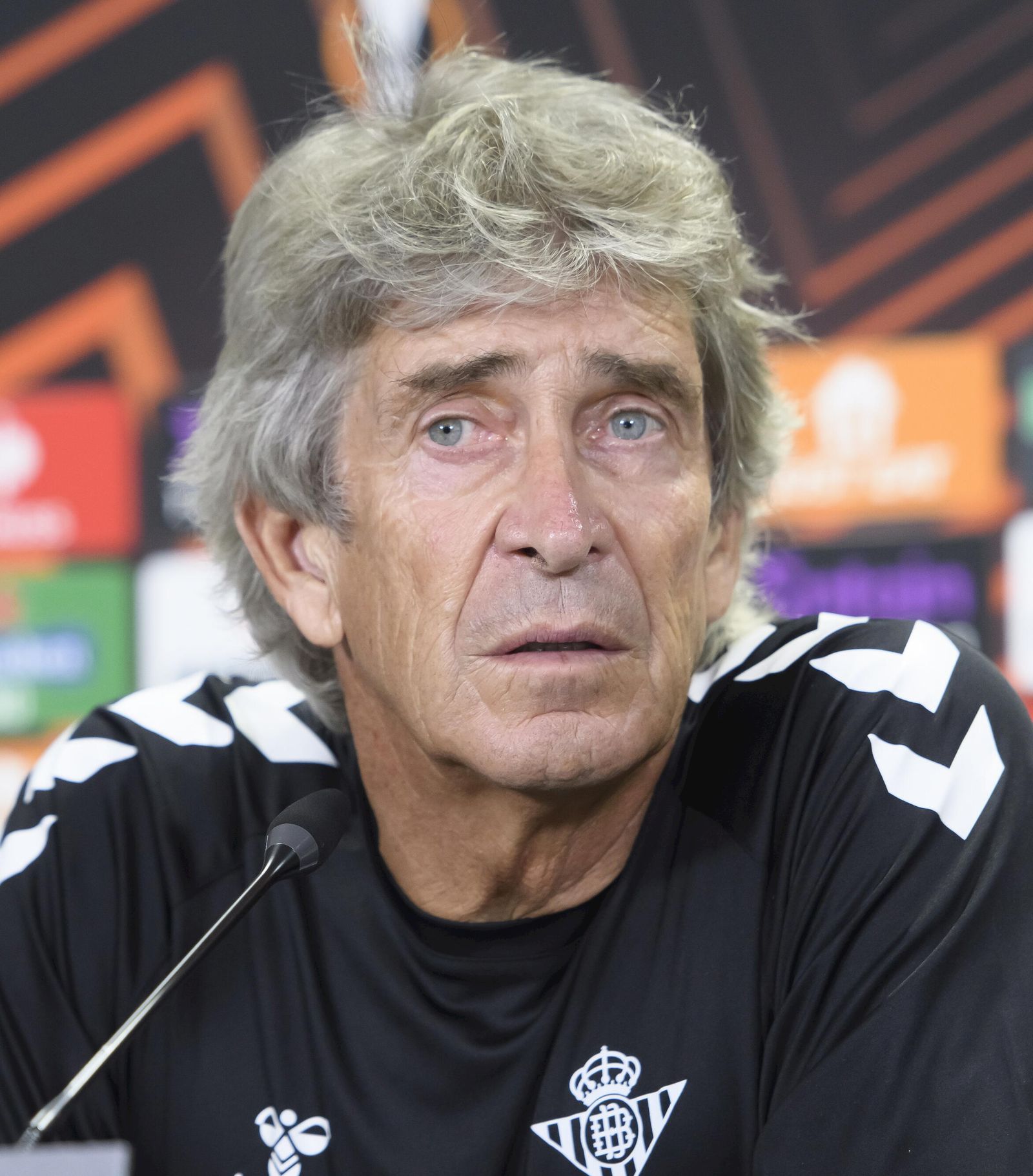 Pellegrini, en una rueda de prensa reciente en Europa.