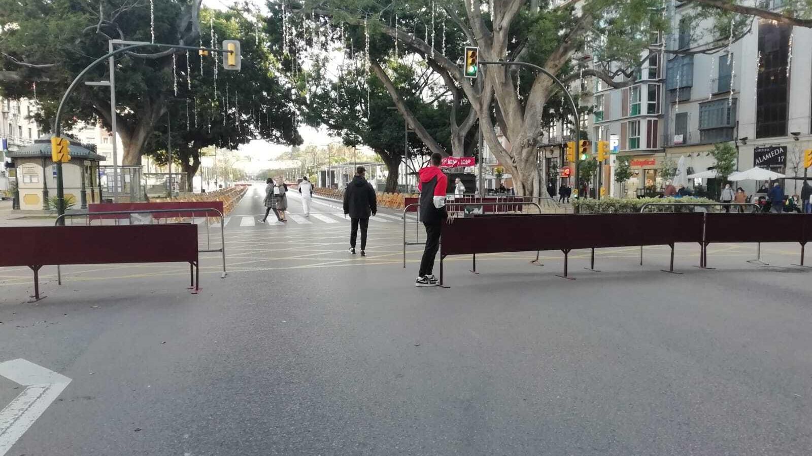 La Alameda Principal, cortada al tráfico este miércoles por la cabalgata.