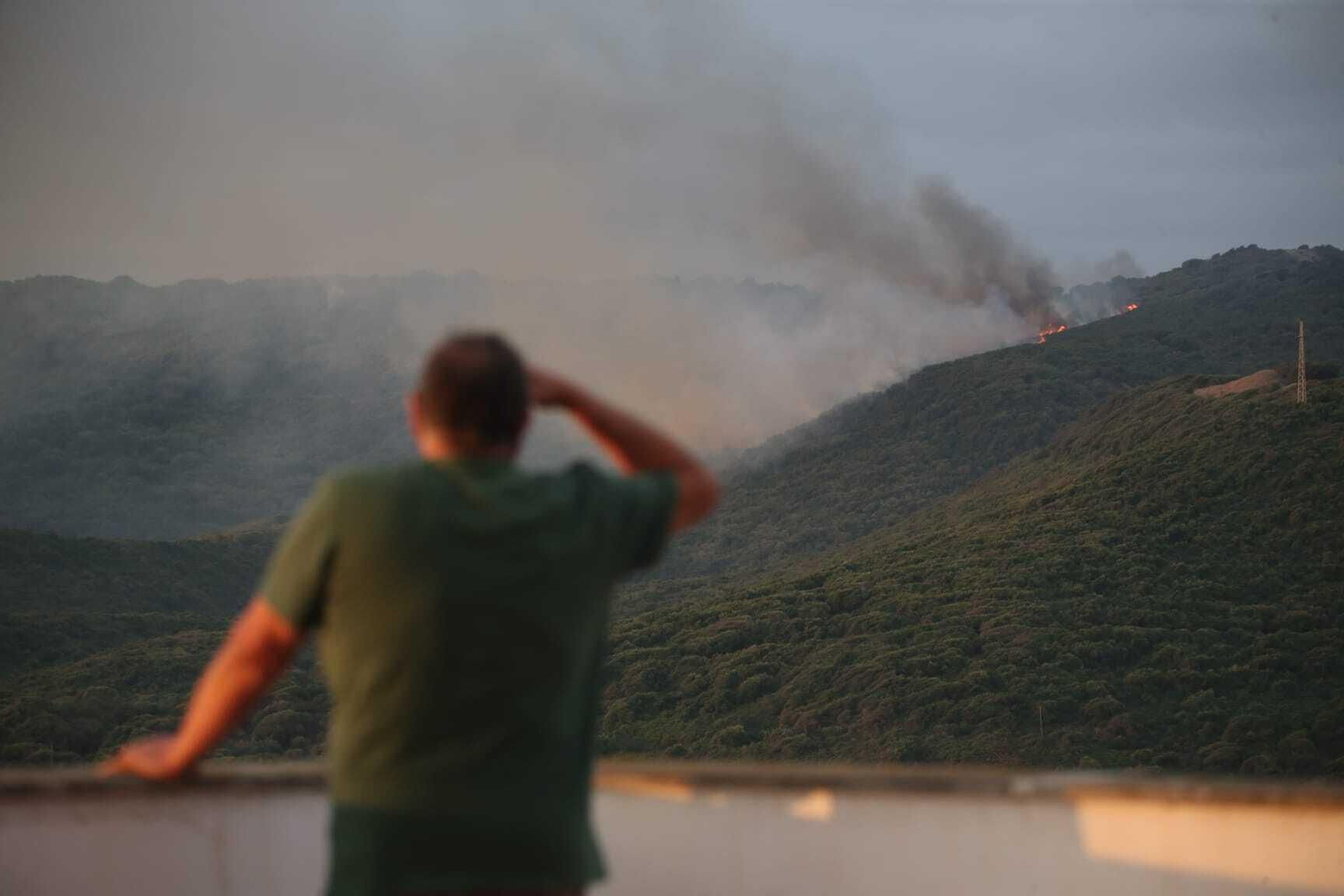 Las fotos del incendio entre las Pantallas y la Marchenilla, en Algeciras