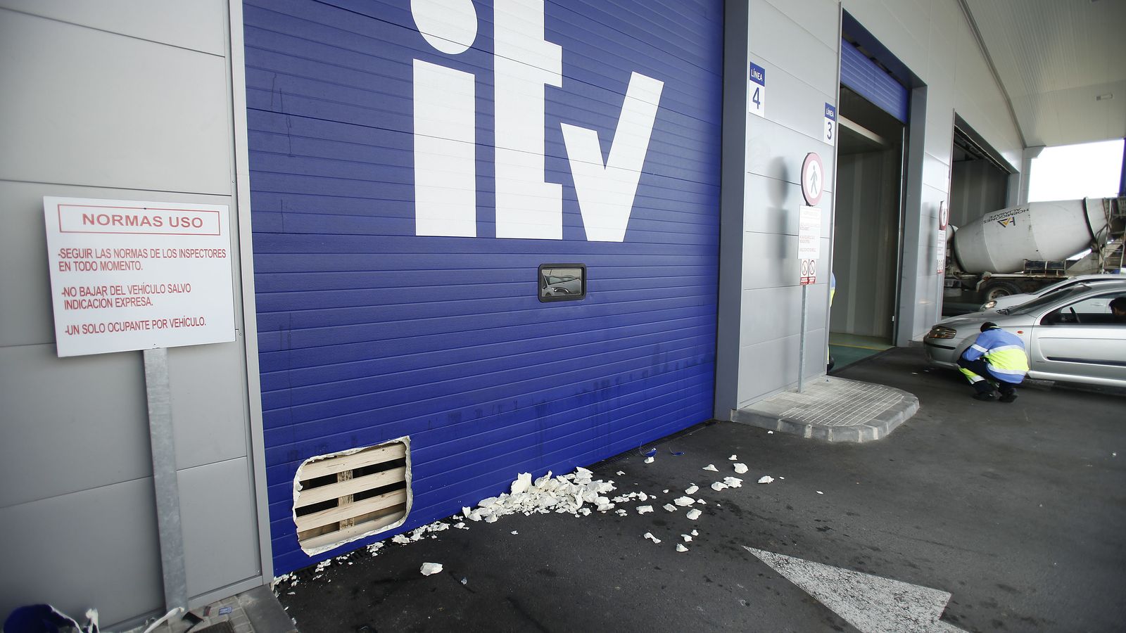 El butrón del robo del 30 de enero.