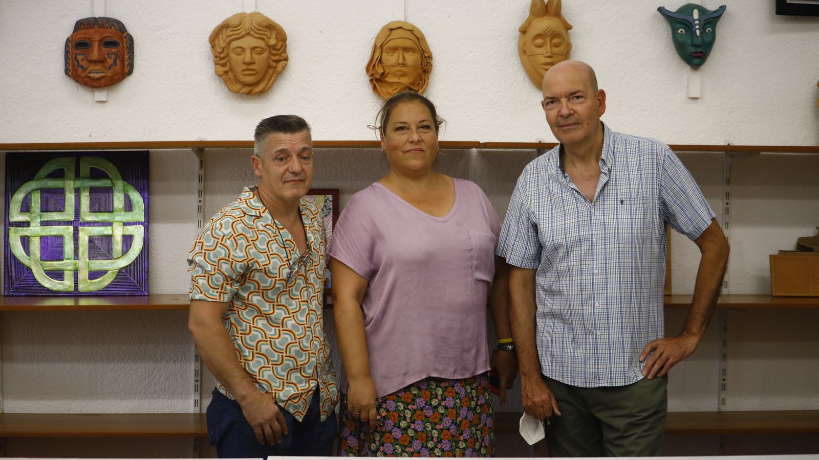 Los tres docentes de la Escuela de Arte Mateo Inurria.