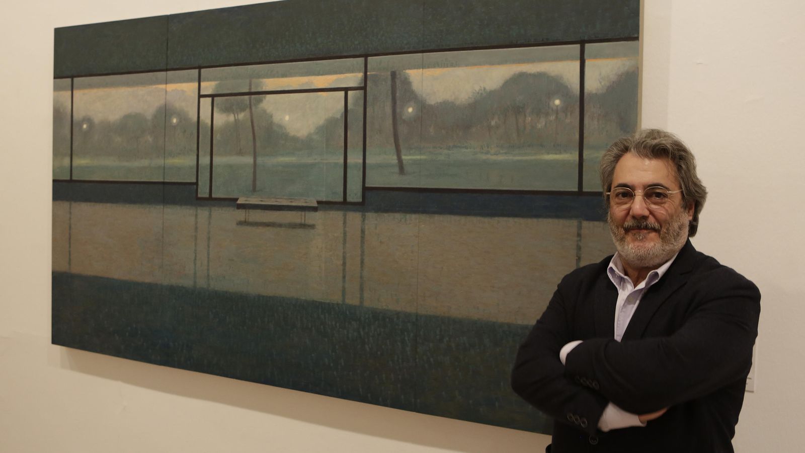 Daniel Bilbao (Sevilla, 1966) en la inauguración de la muestra.