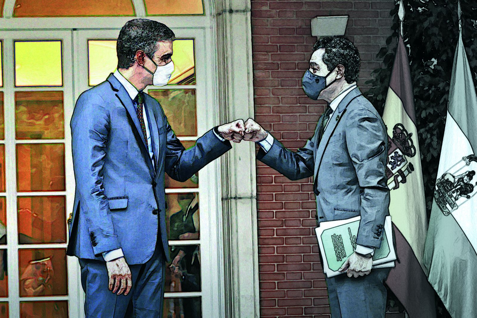 El presidente del Gobierno, Pedro Sánchez, y el de la Junta de Andalucía, Juanma Moreno.