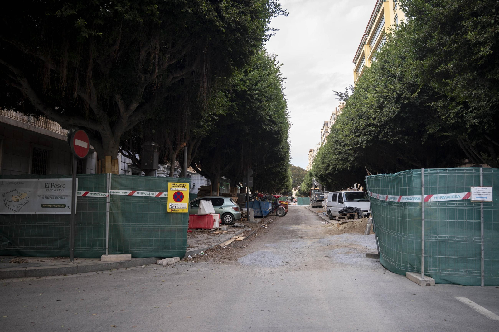 Las imágenes de las obras del paseo de Almería