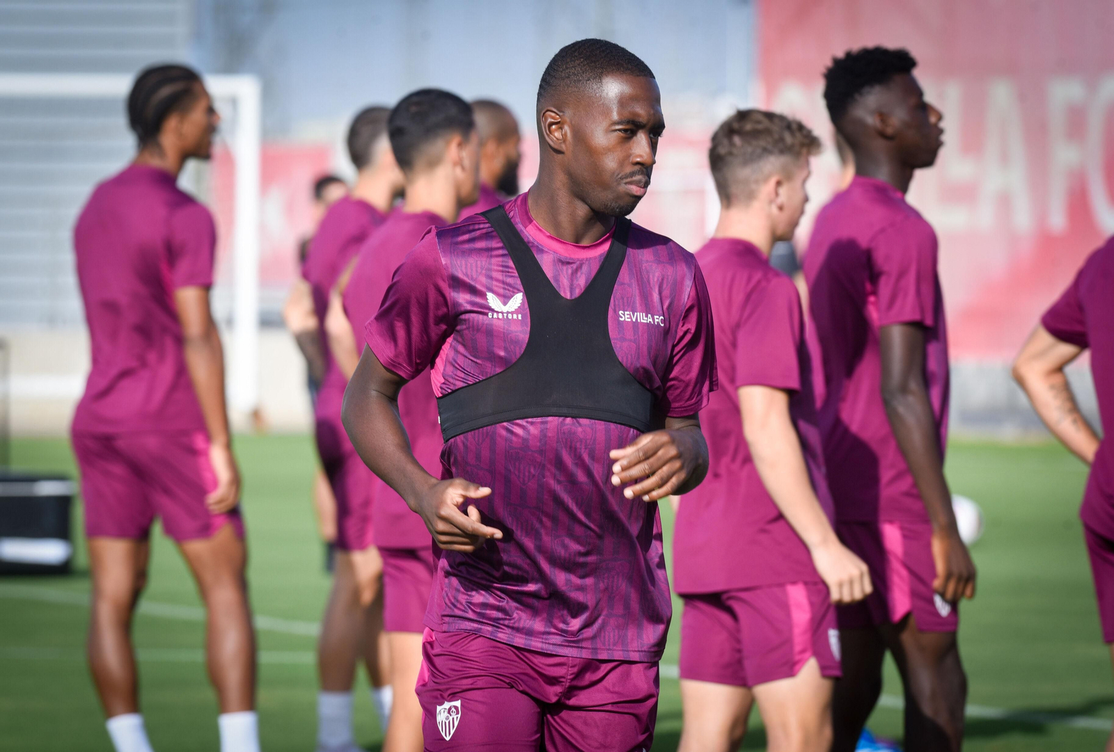 Soumaré, durante la sesión de entrenamiento de este martes.