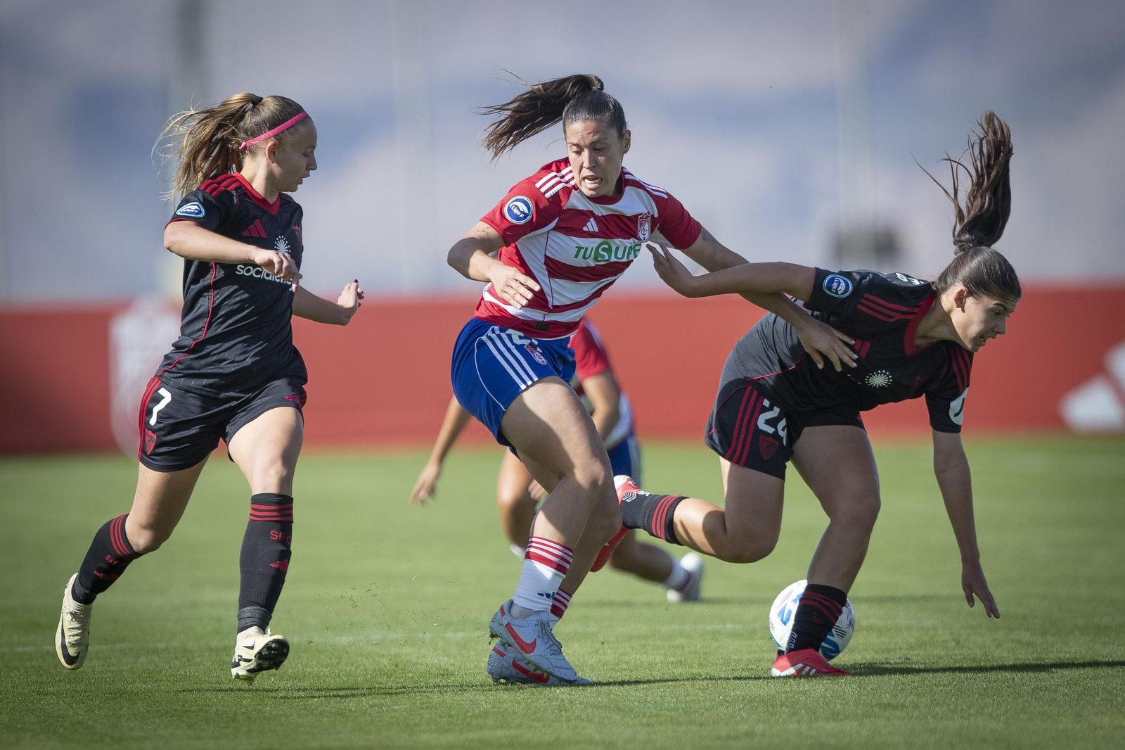 Una acción del pasado partido de liga entre el Granada y el Sevilla