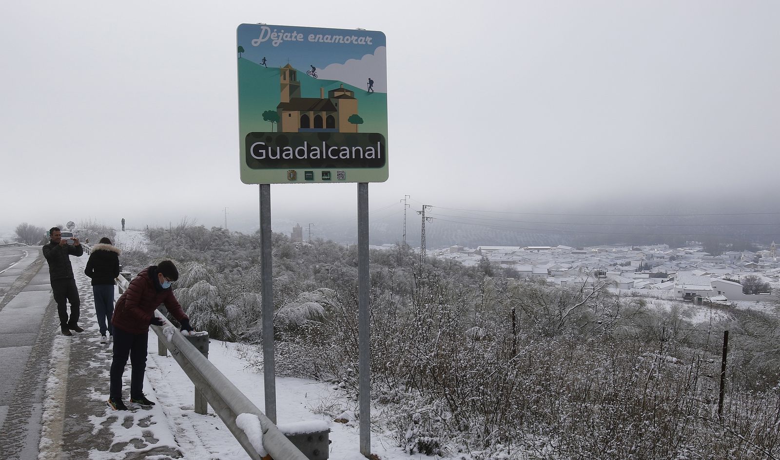 Nieva en la Sierra Norte de Sevilla