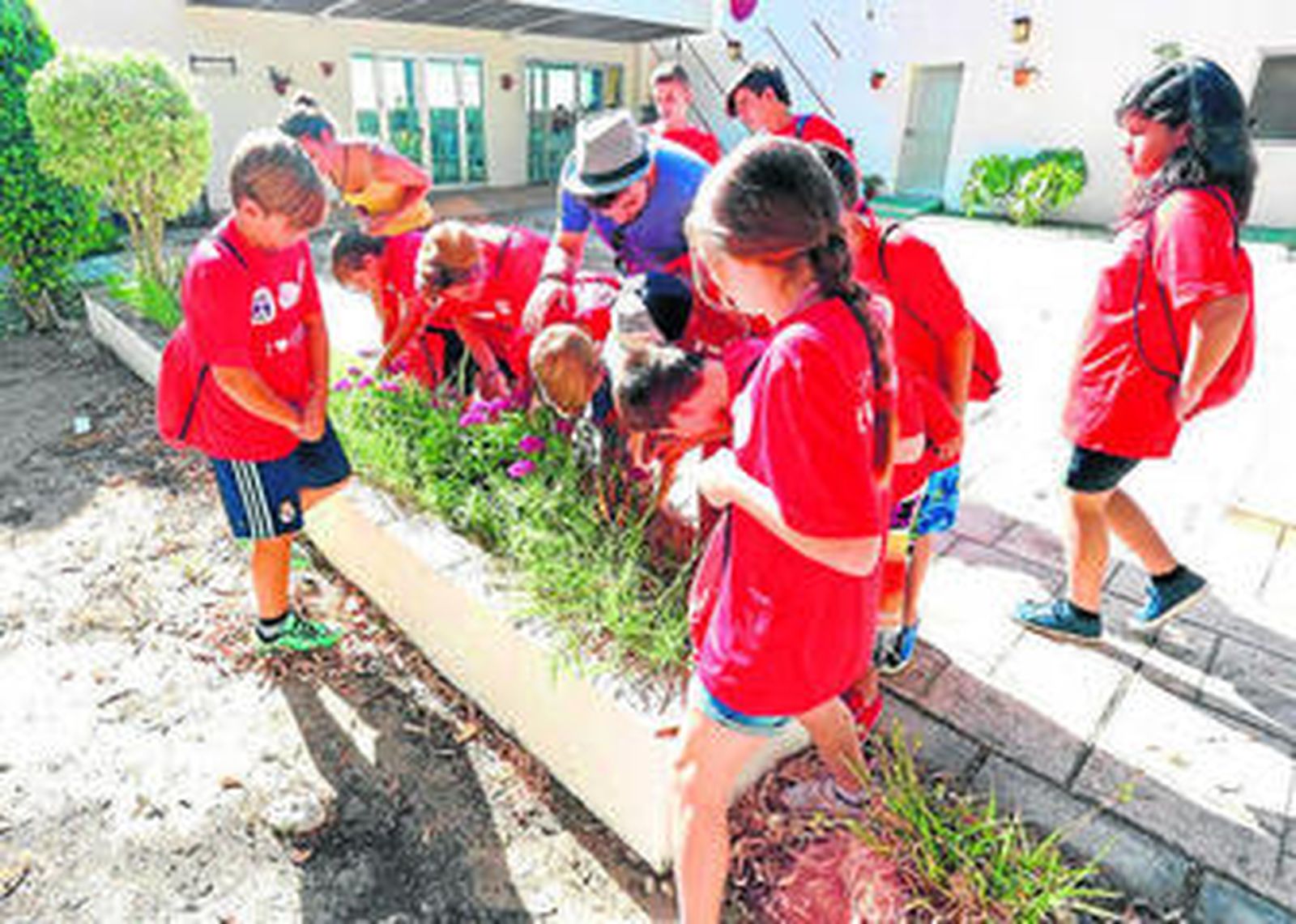 Los niños participantes en la escuela de verano empiezan las actividades centradas en el medio ambiente.