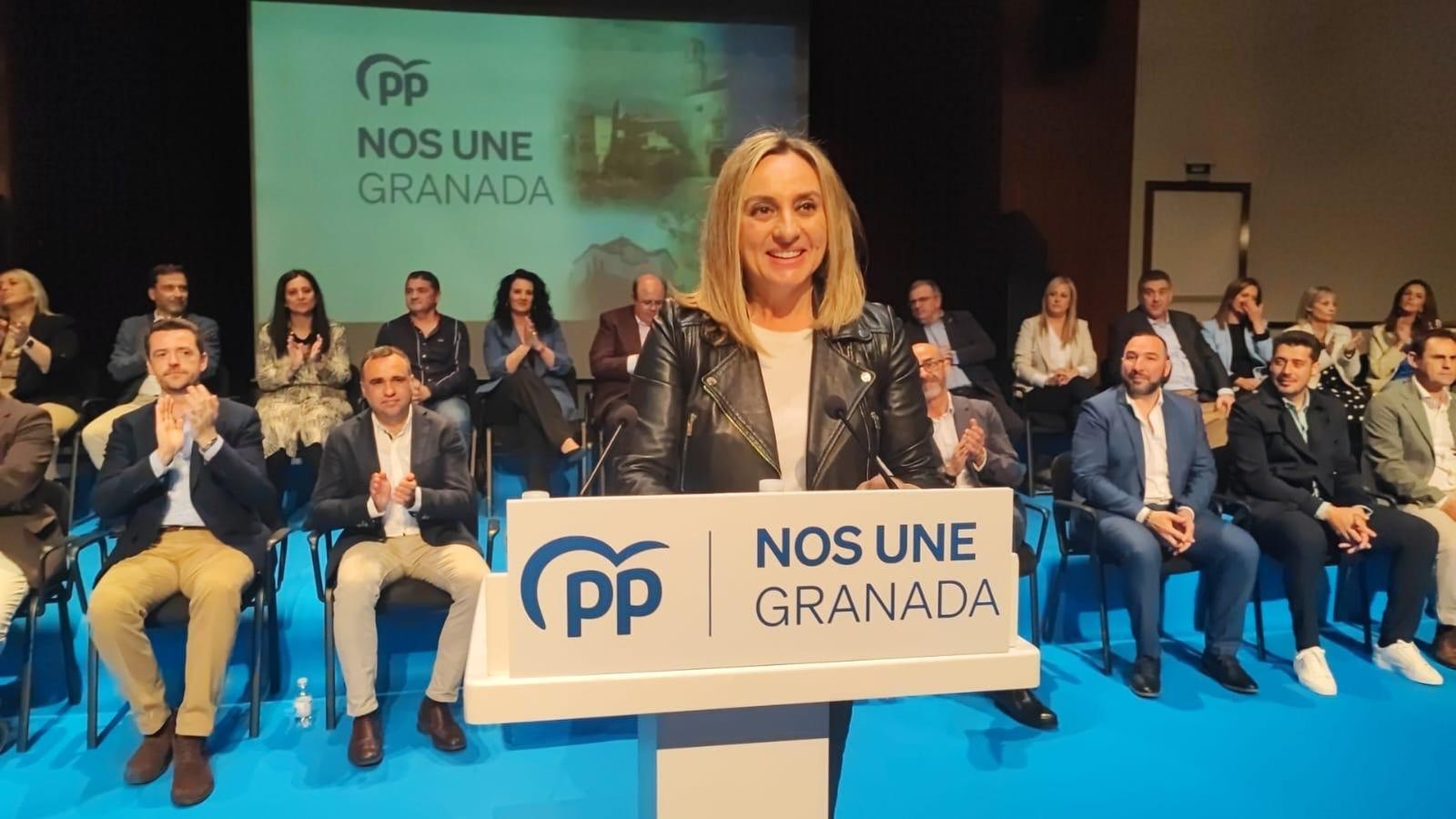 La consejera de Fomento, Marifrán Carazo, en el acto de presentación de los candidatos populares en el Área Metropolitana de Granada