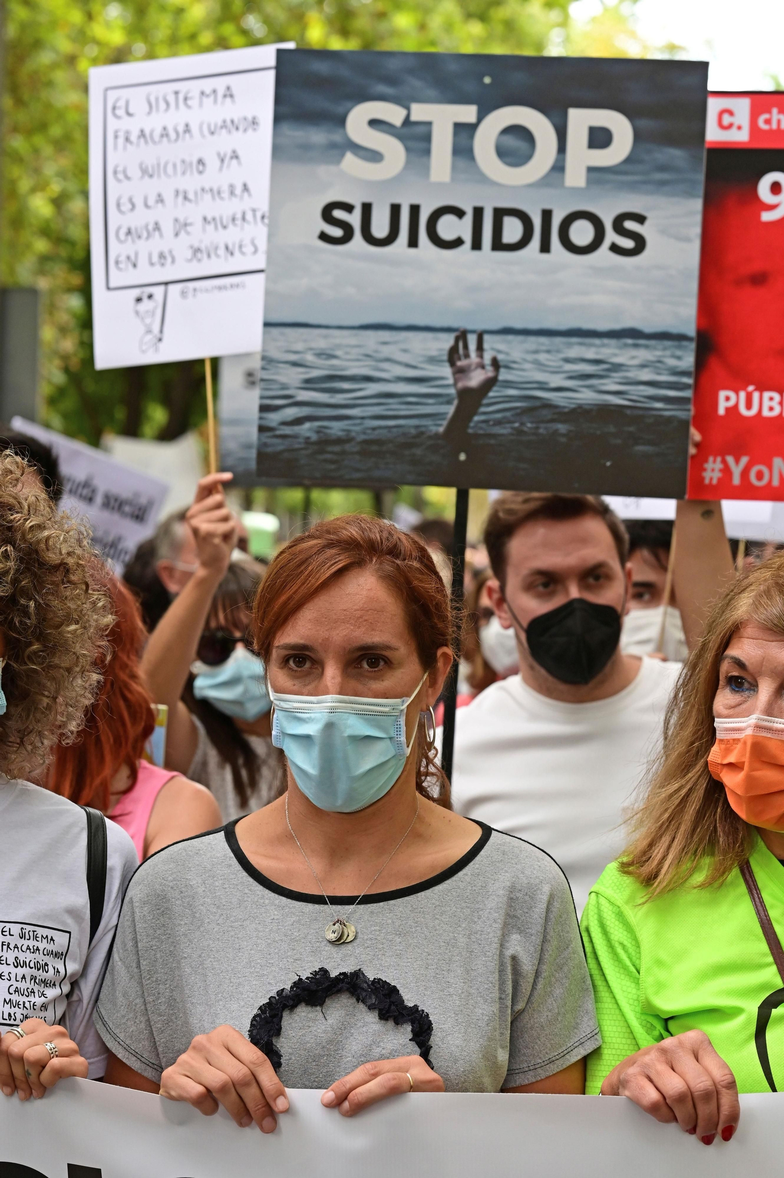 Imagen de una manifestación para reformar el sistema sanitario y dar más relevancia al suicidio