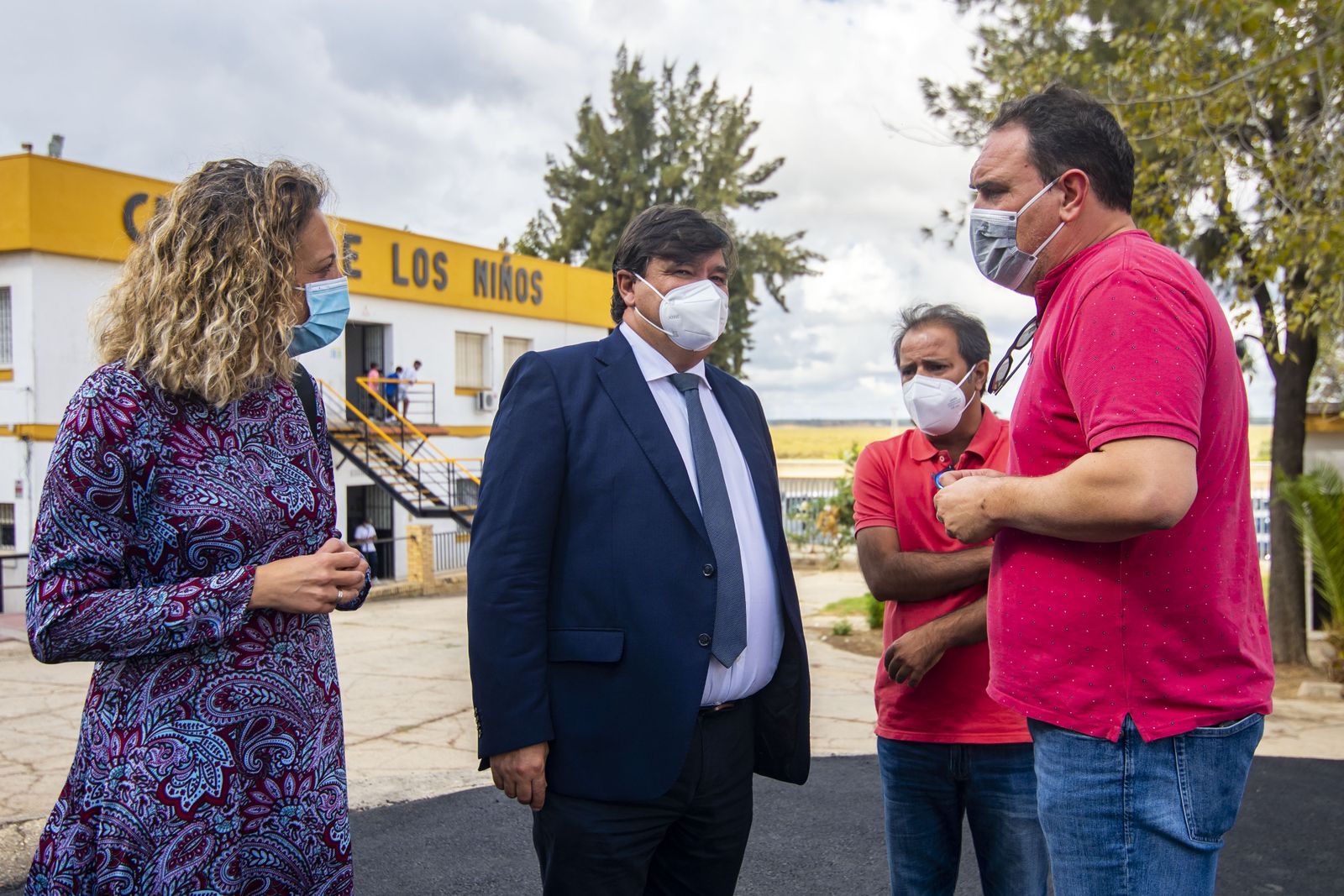 El alcalde de Huelva, Gabriel Cruz, en la inauguración del curso escolar de la Ciudad de los Niños.