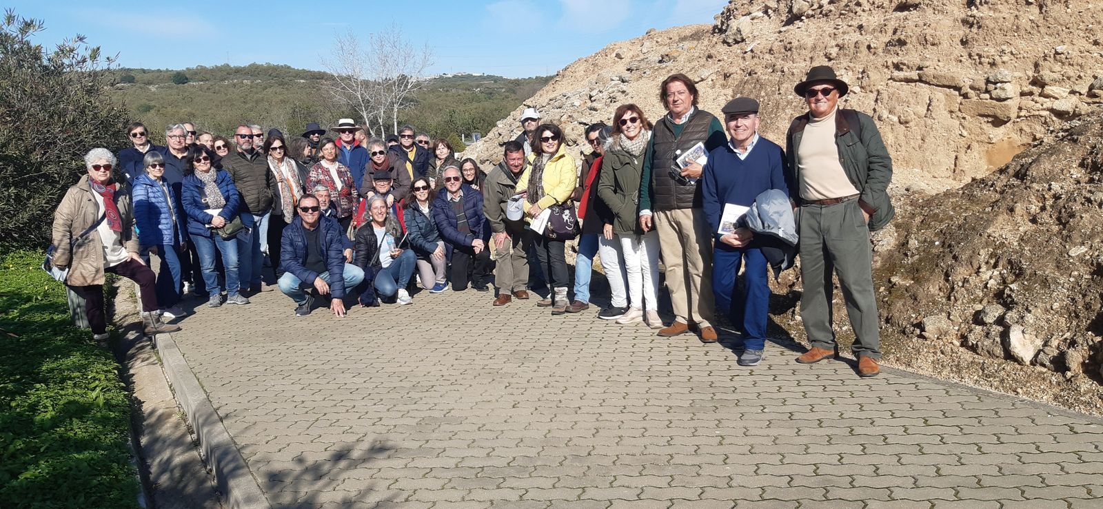 Una imagen de la visita al yacimiento de Doña Blanca.