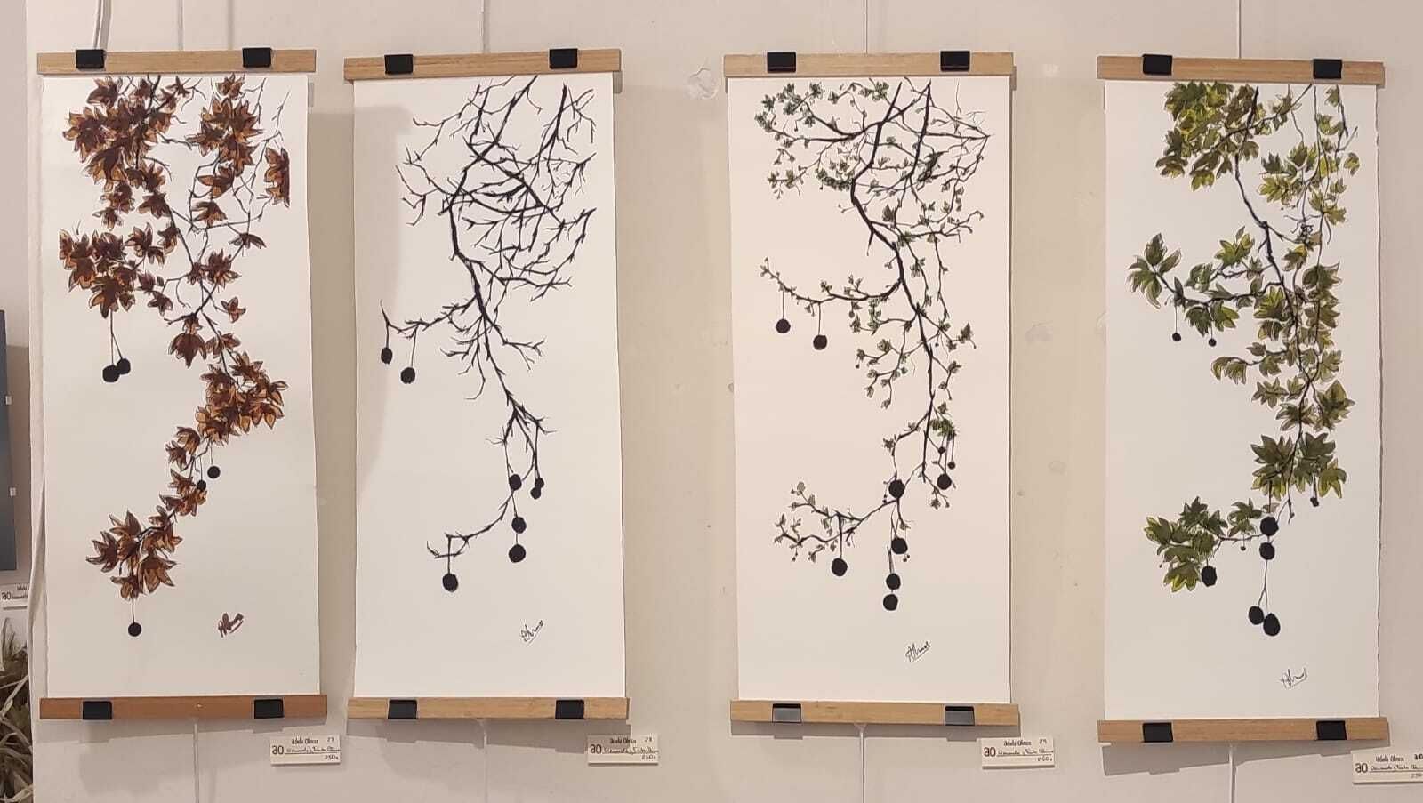 Pinturas de Adela Olmos en Espacio Abierto Jerez.