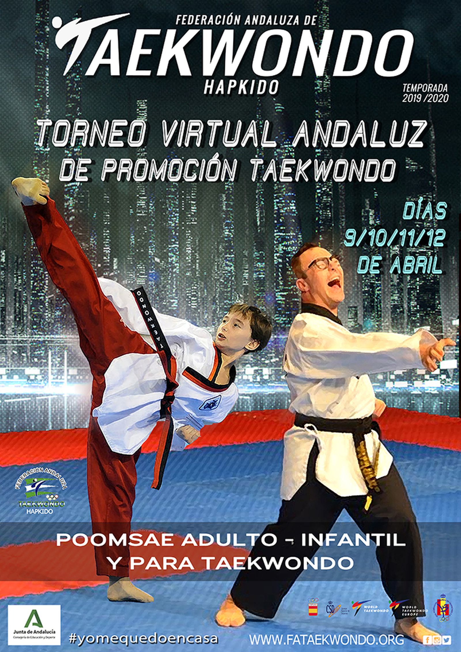 La Andaluza de taekwondo organiza su primer torneo virtual de poomsae