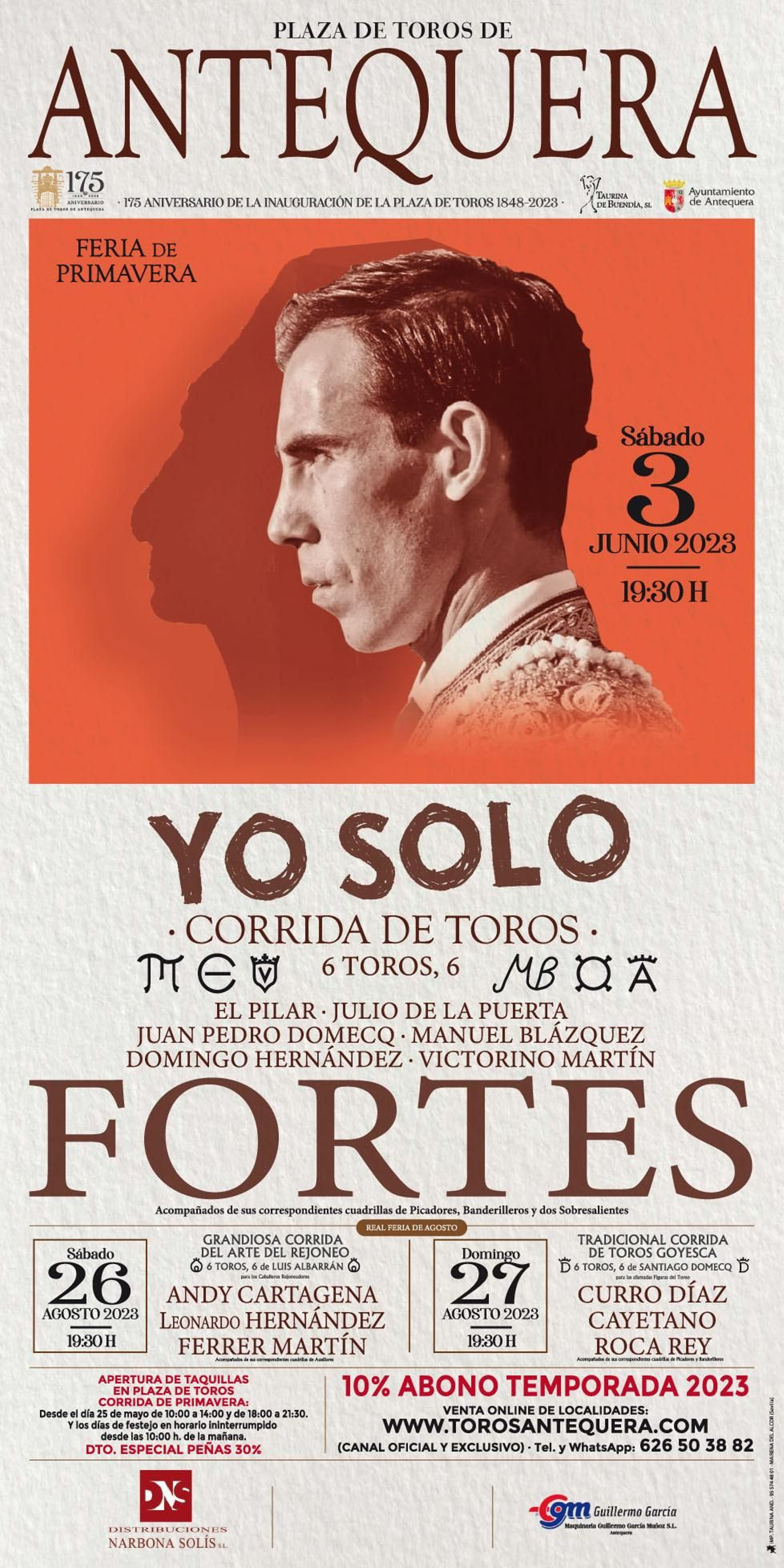 Cartel promocional de los festejos taurinos. Cartel promocional de los festejos taurinos.