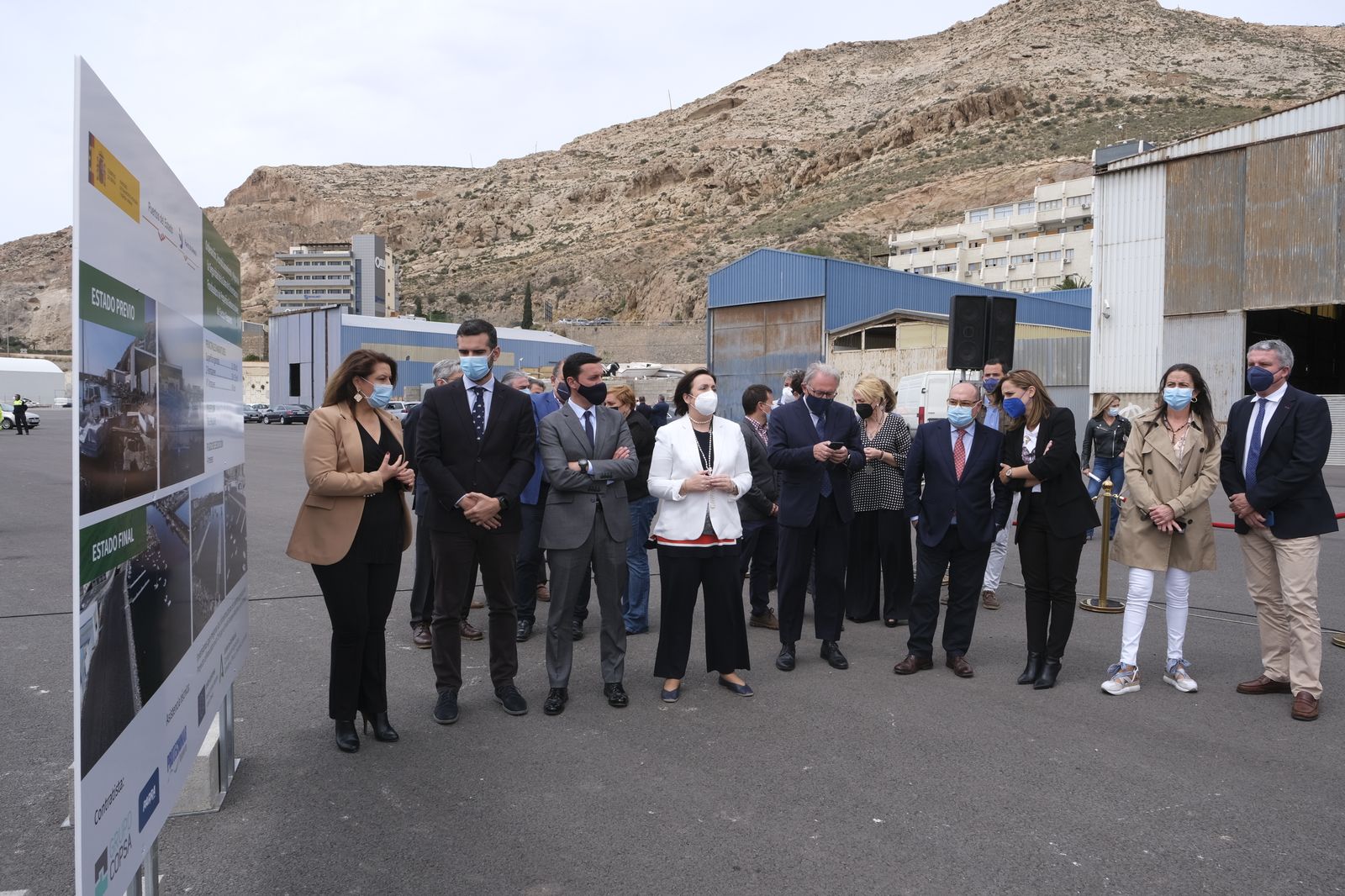 Fotogalería visita obras nuevo fondeadero del Puerto Pesquero de Almería