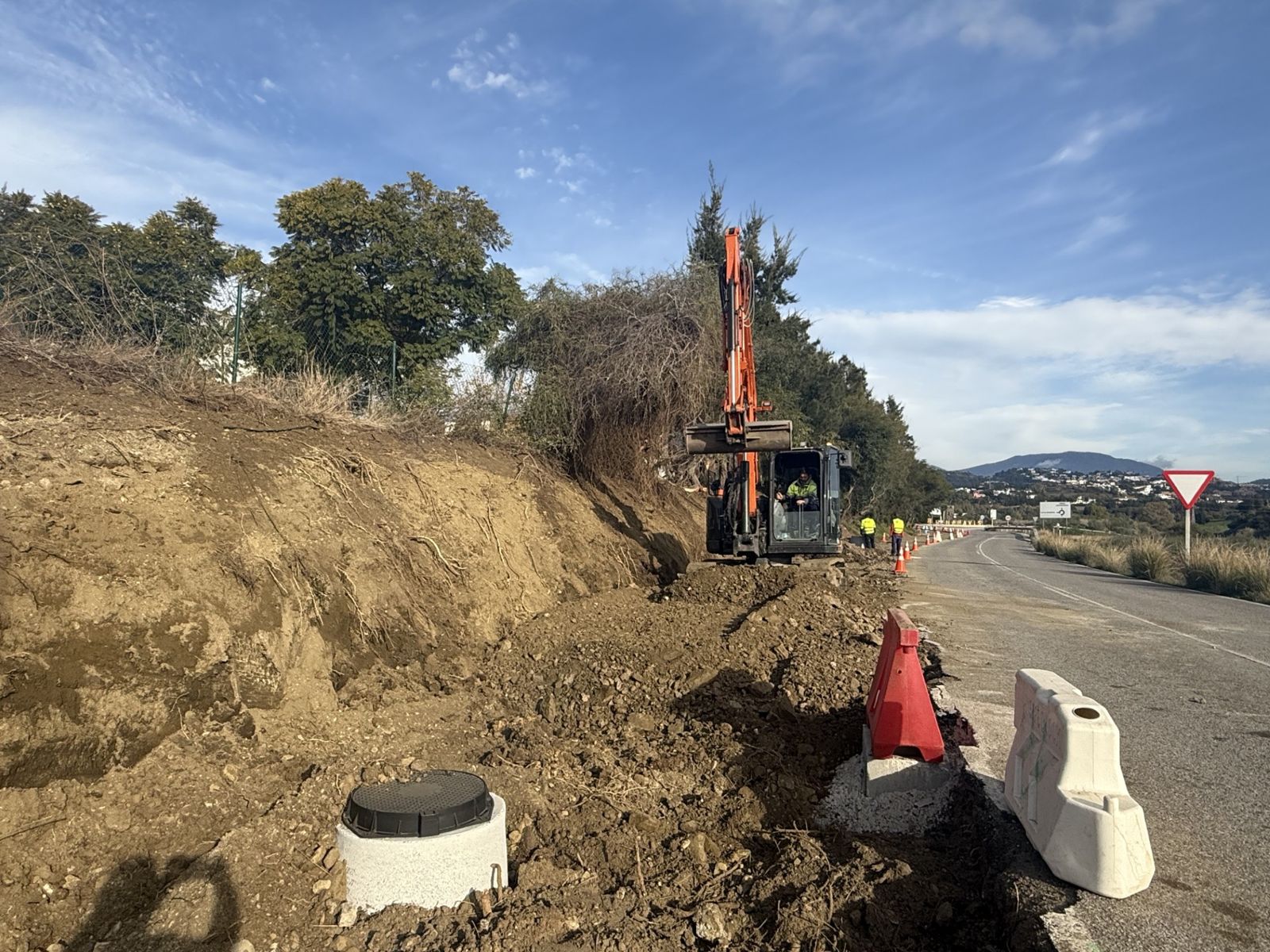 Las obras de la carretera de Benahavís.