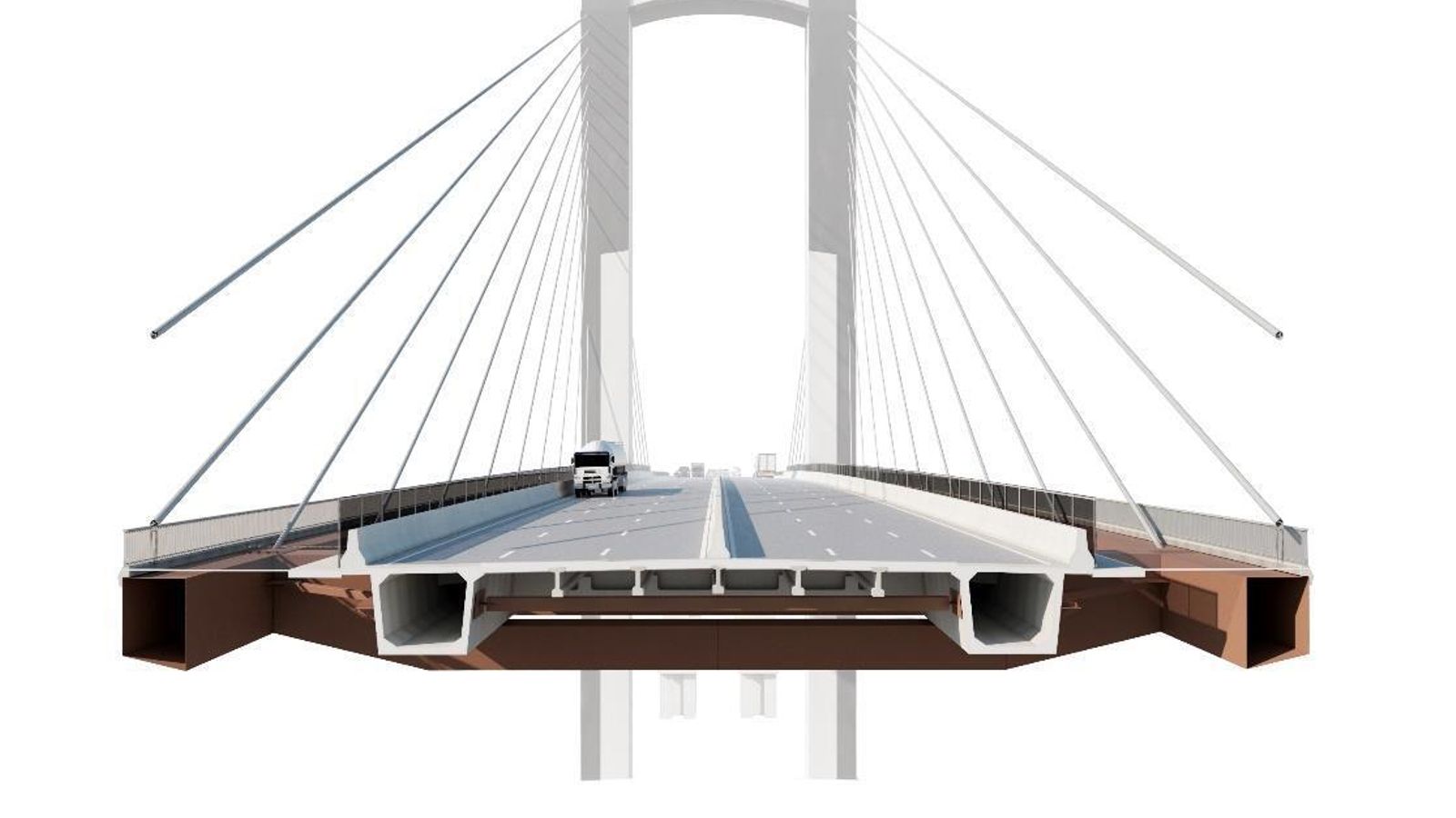 Imagen virtual de la actuación prevista en el puente.