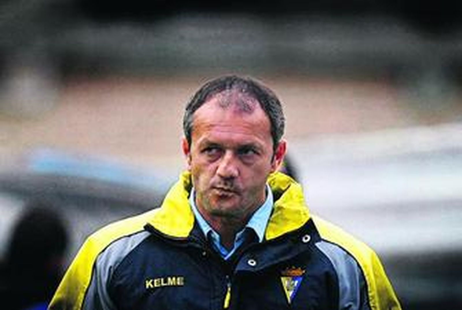 Risto Vidakovic, ayer con cara de circunstancias en el estadio Ramón de Carranza.
