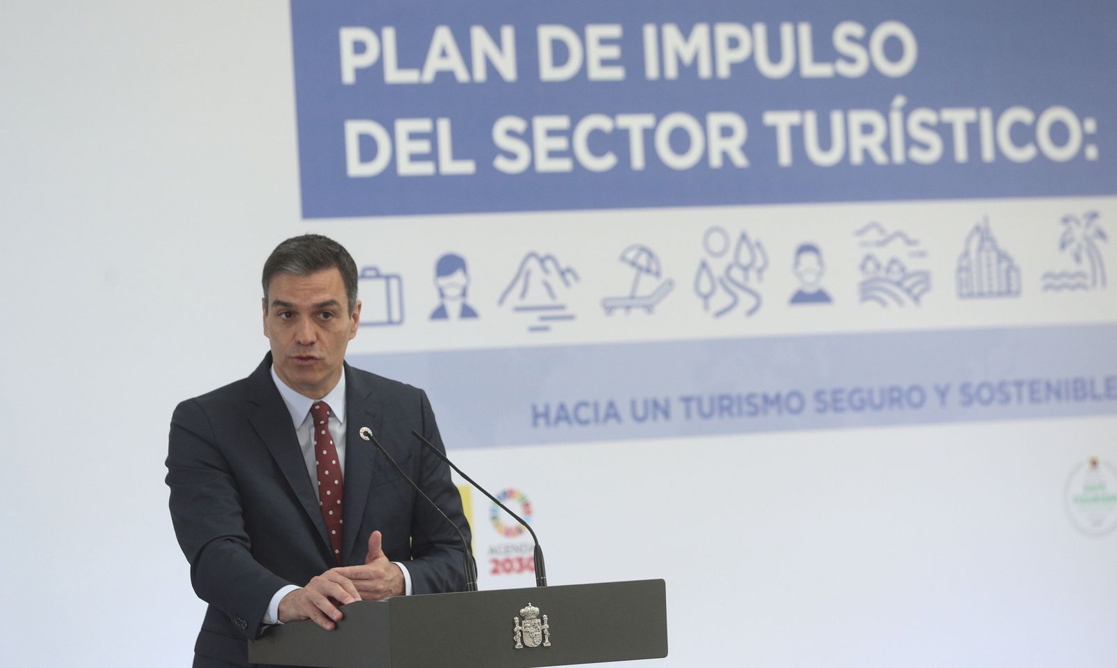 El presidente del Gobierno, Pedro Sánchez, durante la presentación del nuevo plan.