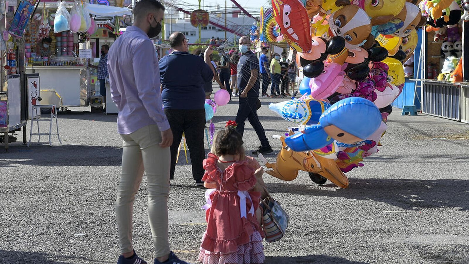 Familia en el ferial del corpus