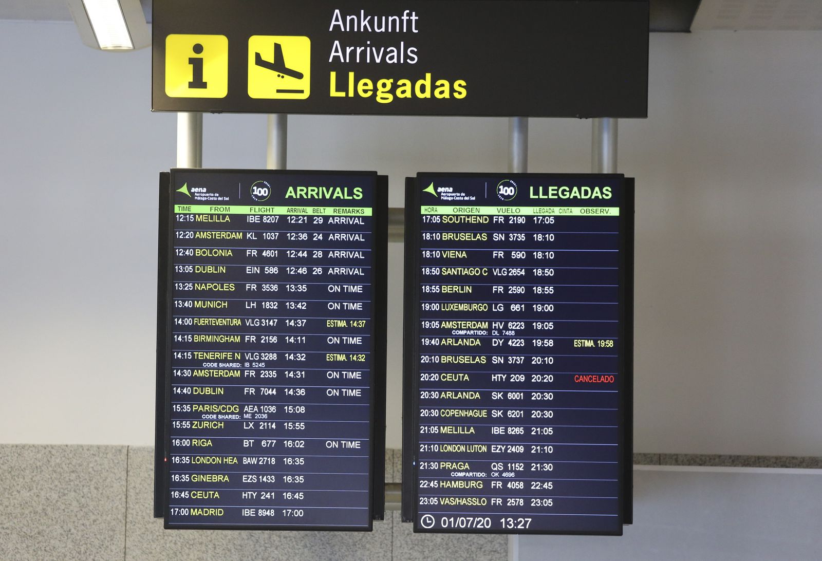 El 'estreno' de la T3 del aeropuerto de Málaga