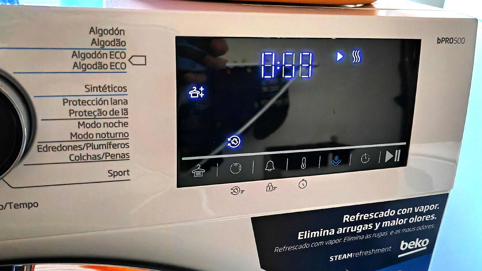 Secadora Beko B5T42243 - Panel de control