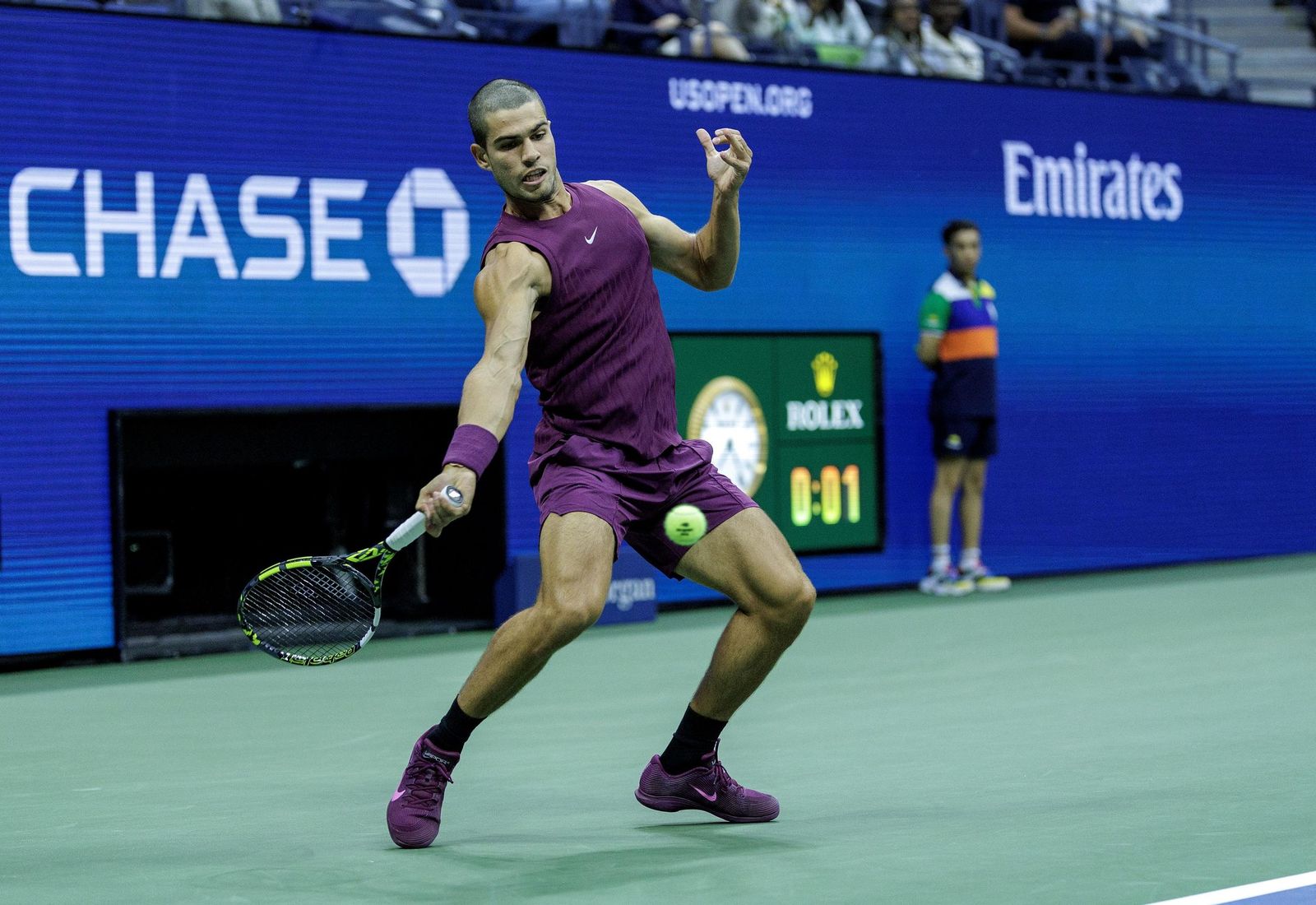 Las fotos del demoledor Alcaraz en la segunda ronda del US Open