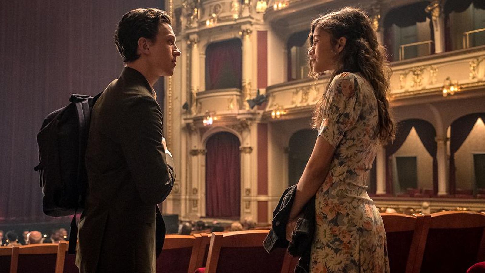 Peter Parker (Tom Holland) y MJ (Zendaya). Peter Parker (Tom Holland) y MJ (Zendaya).
