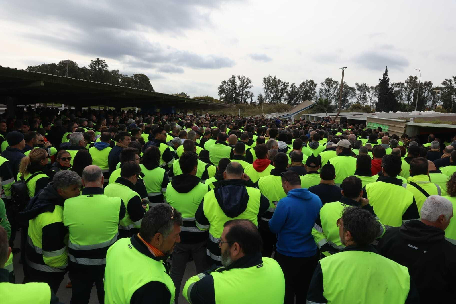 La asamblea de trabajadores de Acerinox de este miércoles.