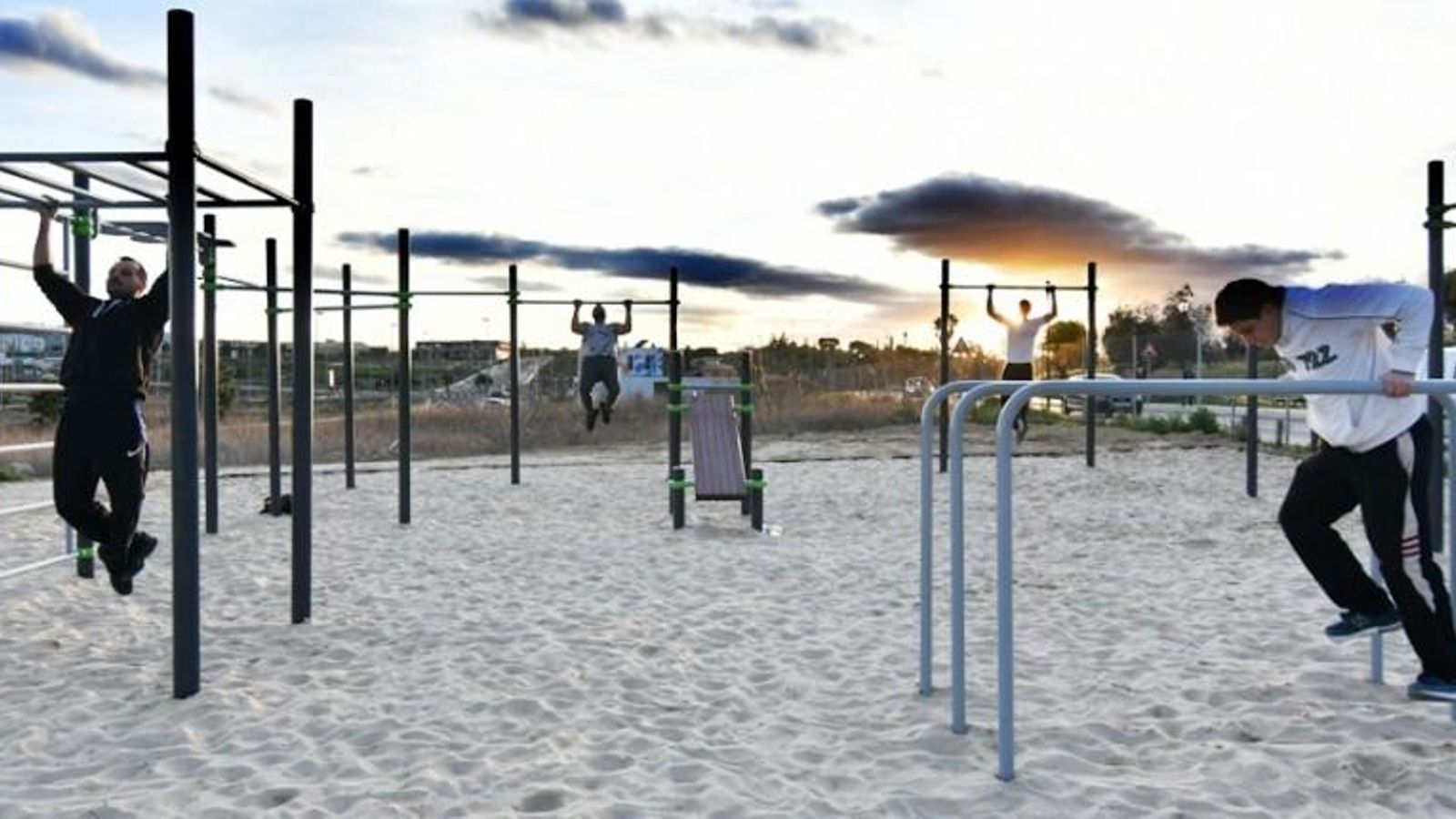 El parque de Calistenia de Tomares, donde ocurrieron los hechos enjuiciados.