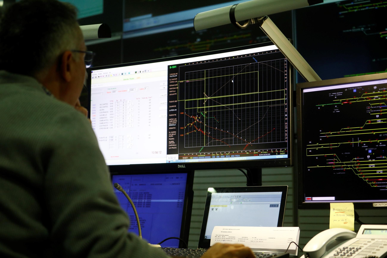 Un día de trabajo en el Centro de Regulación de Circulación de la estación de Córdoba, en imágenes